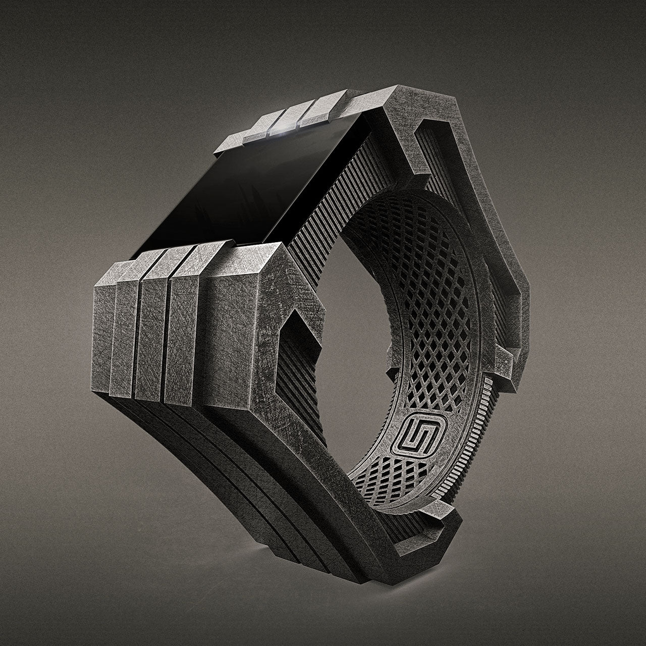 Cyber Brutalism Ring