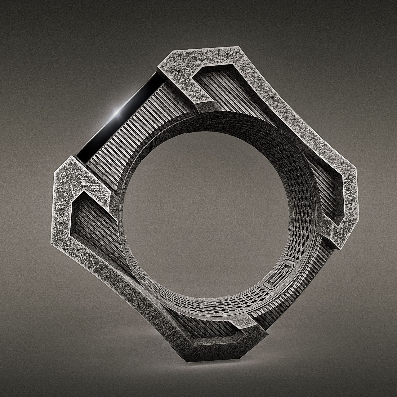 Cyber Brutalism Ring