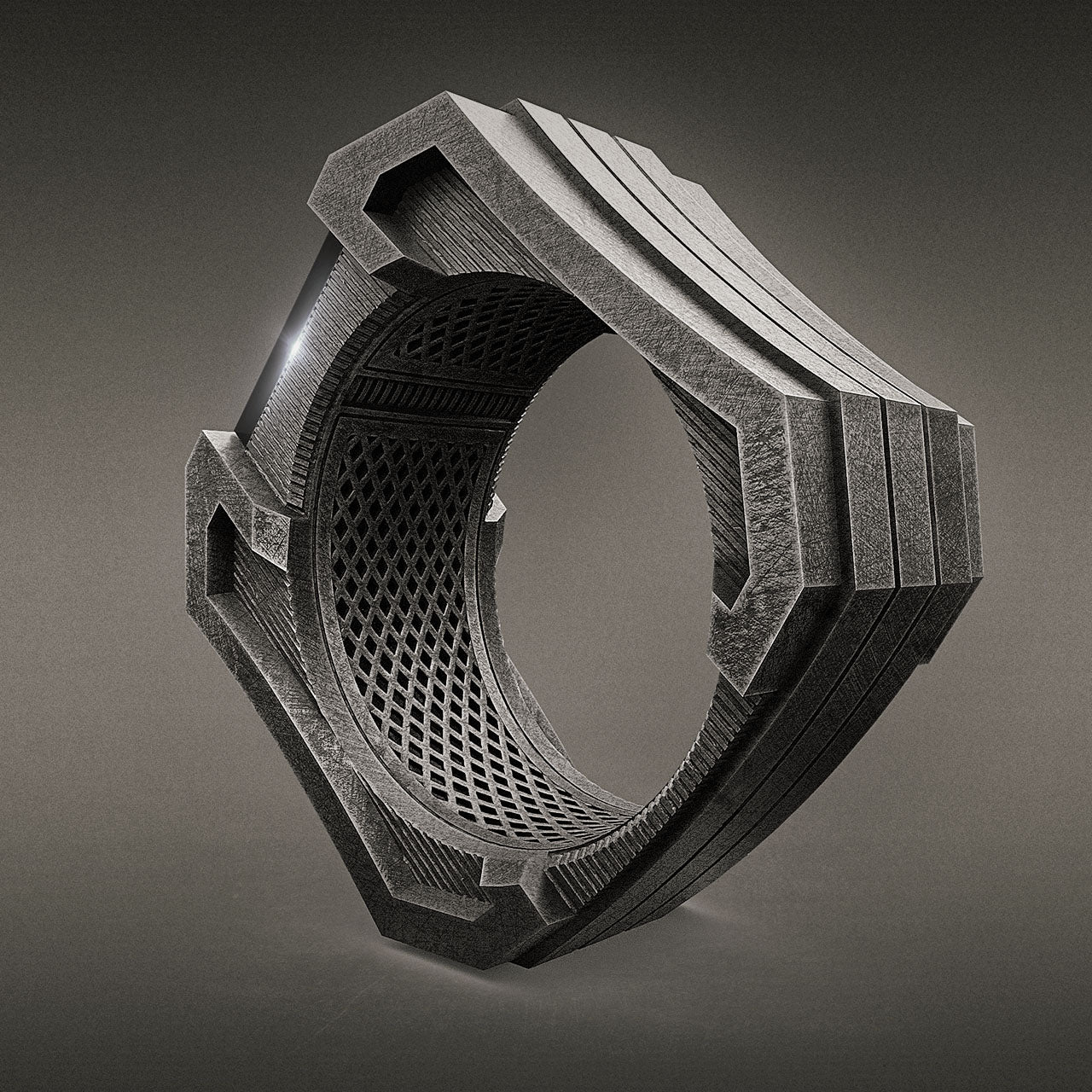 Cyber Brutalism Ring