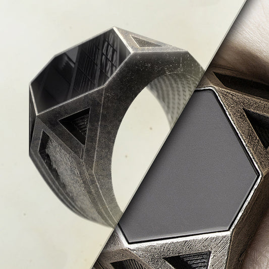 Men's onyx ring