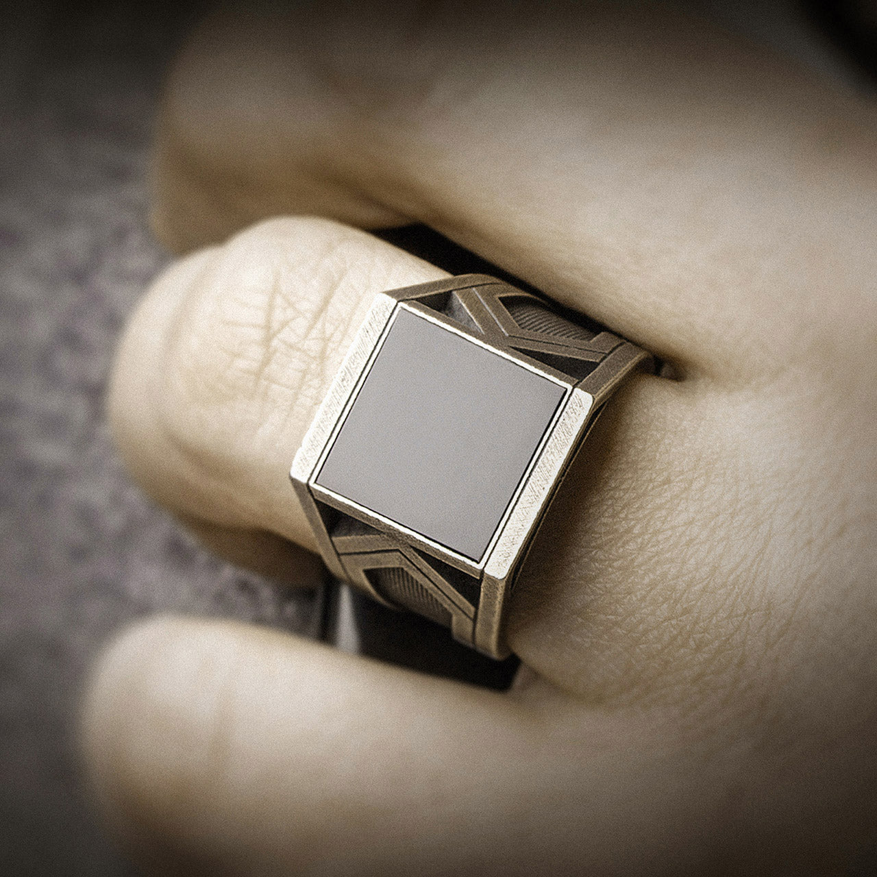 Dark men's ring