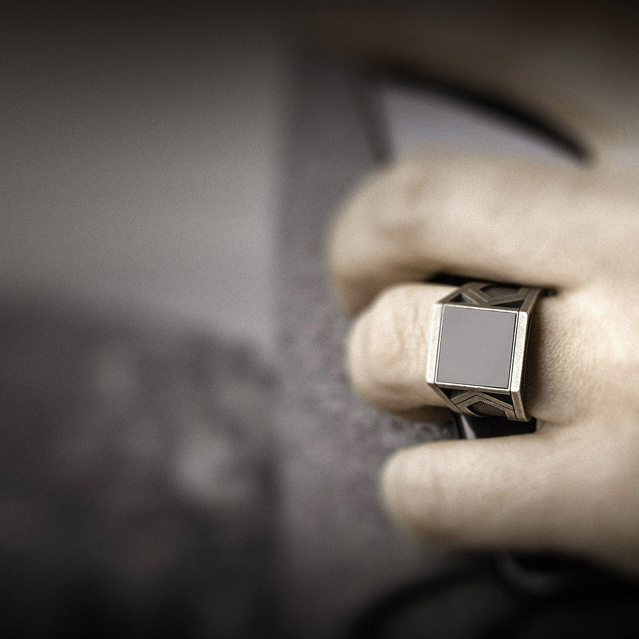 Dark men's ring