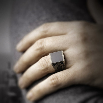 Dark men's ring