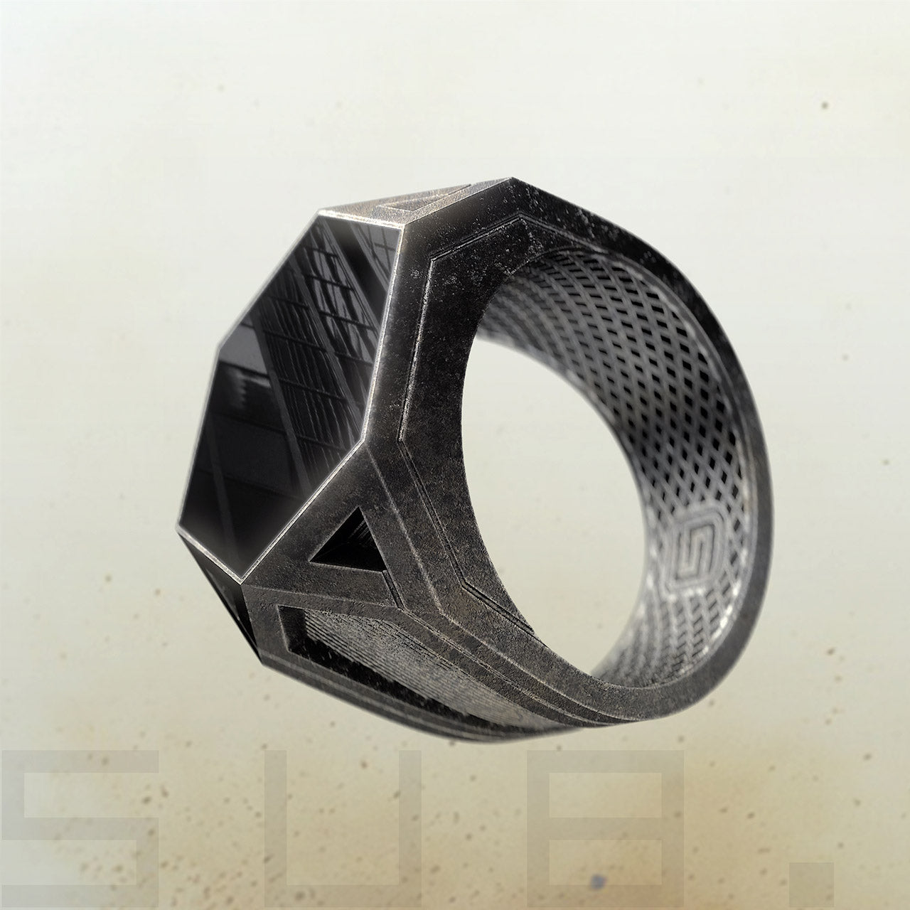 Black Men's onyx ring