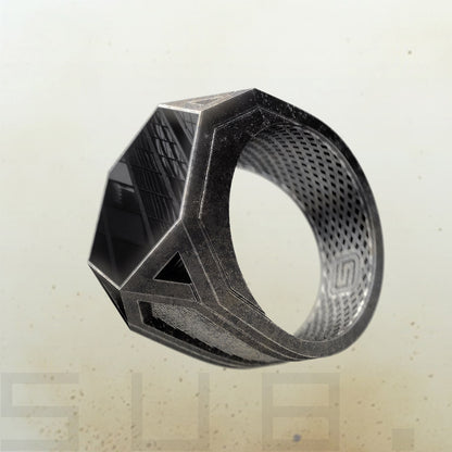 Black Men's onyx ring