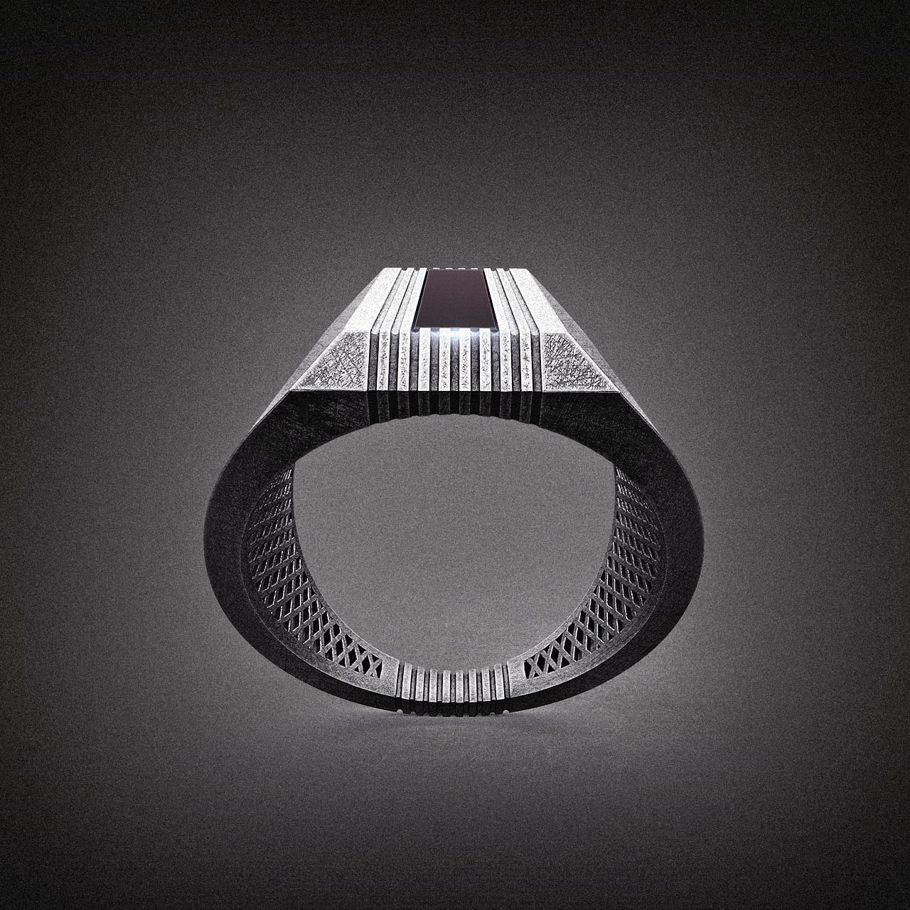 Cyberpunk Ring with Sci-Fi 1980s Vibes