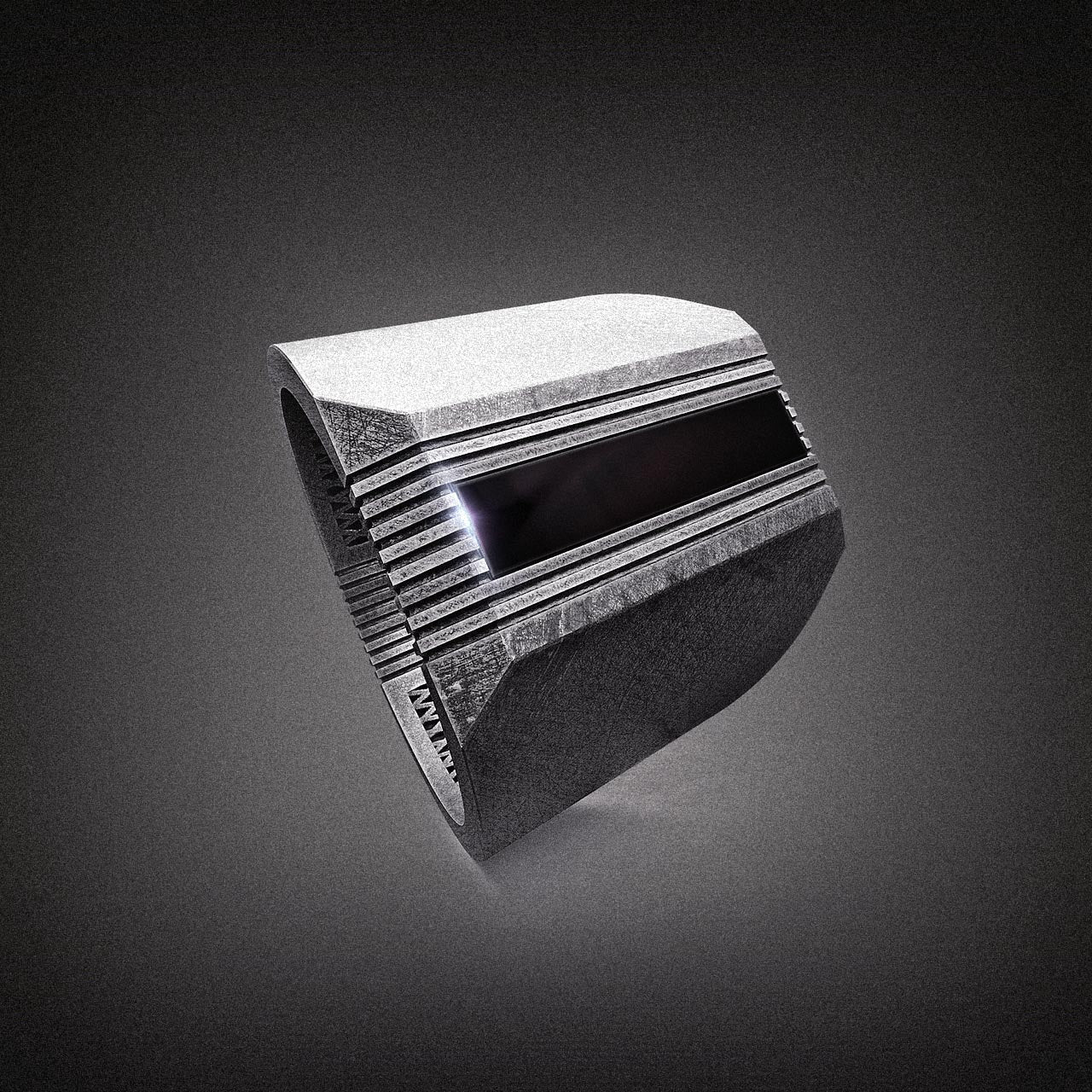 Cyberpunk Ring with Sci-Fi 1980s Vibes