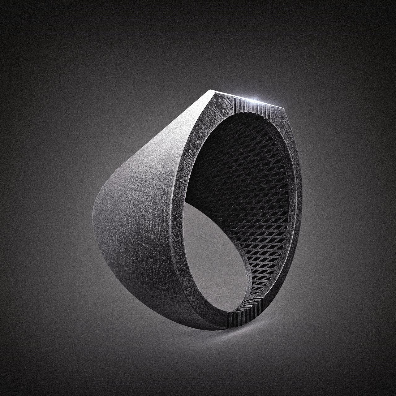 Cyberpunk Ring with Sci-Fi 1980s Vibes