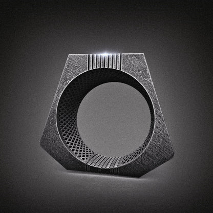 Cyberpunk Ring with Sci-Fi 1980s Vibes