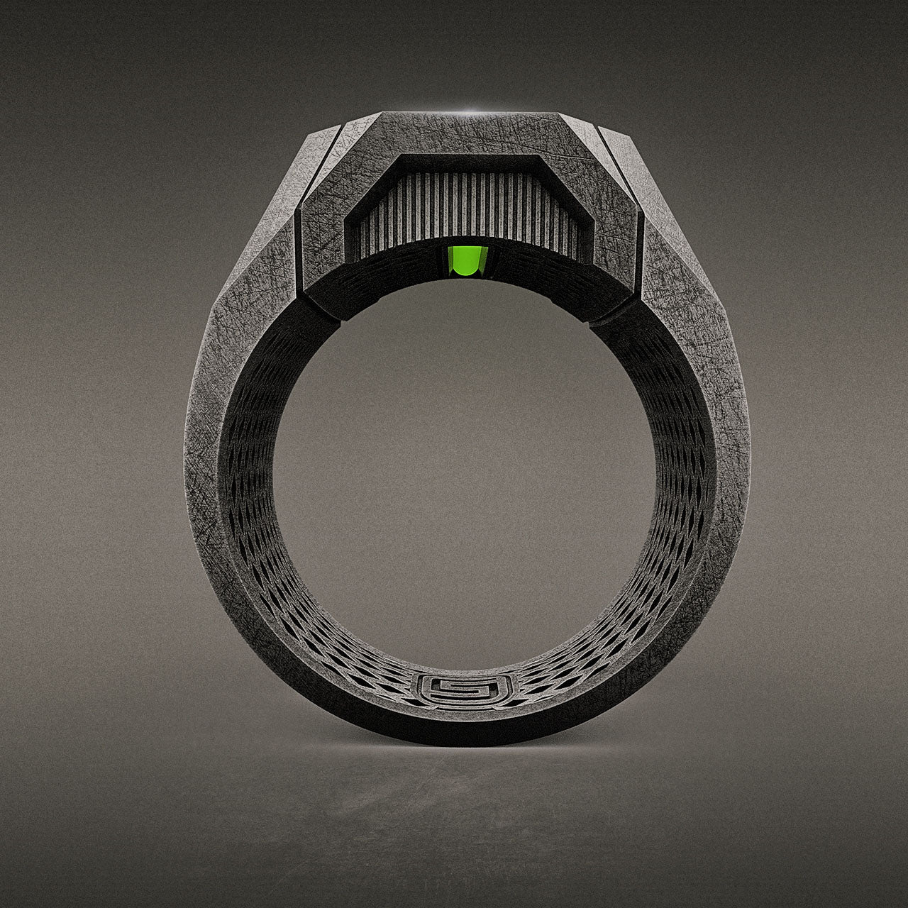 Cyberpunk Ring with Cyberbrutalistic Vibes