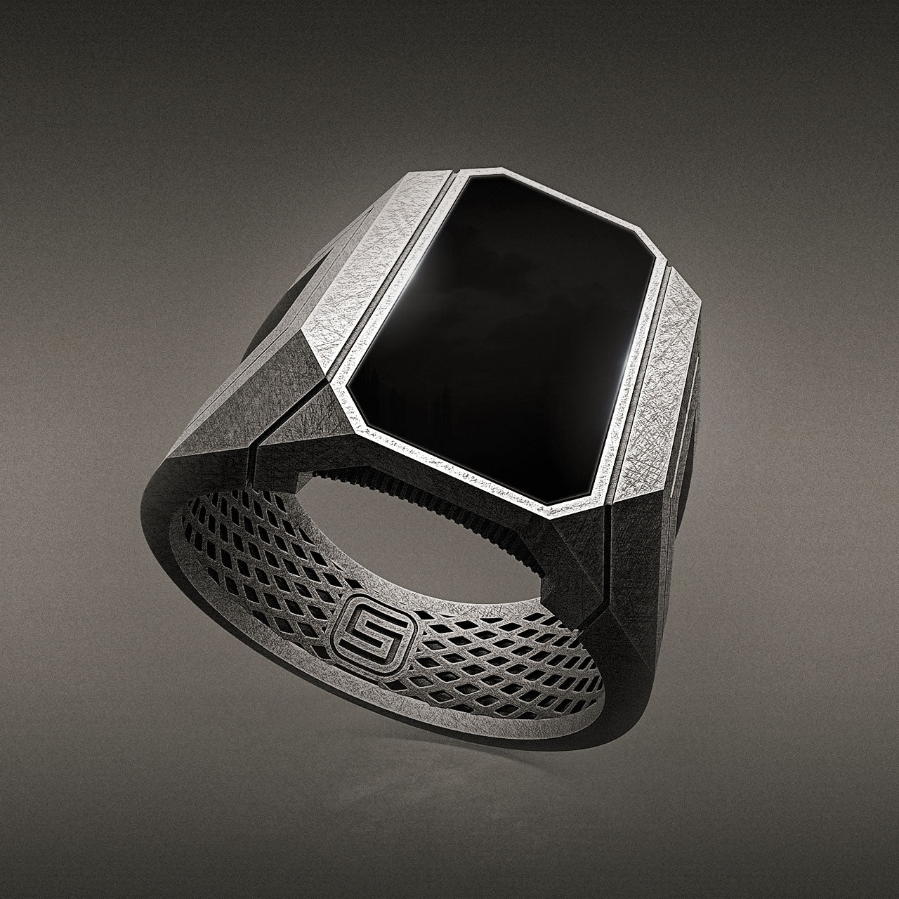 Cyberpunk Ring with Cyberbrutalistic Vibes