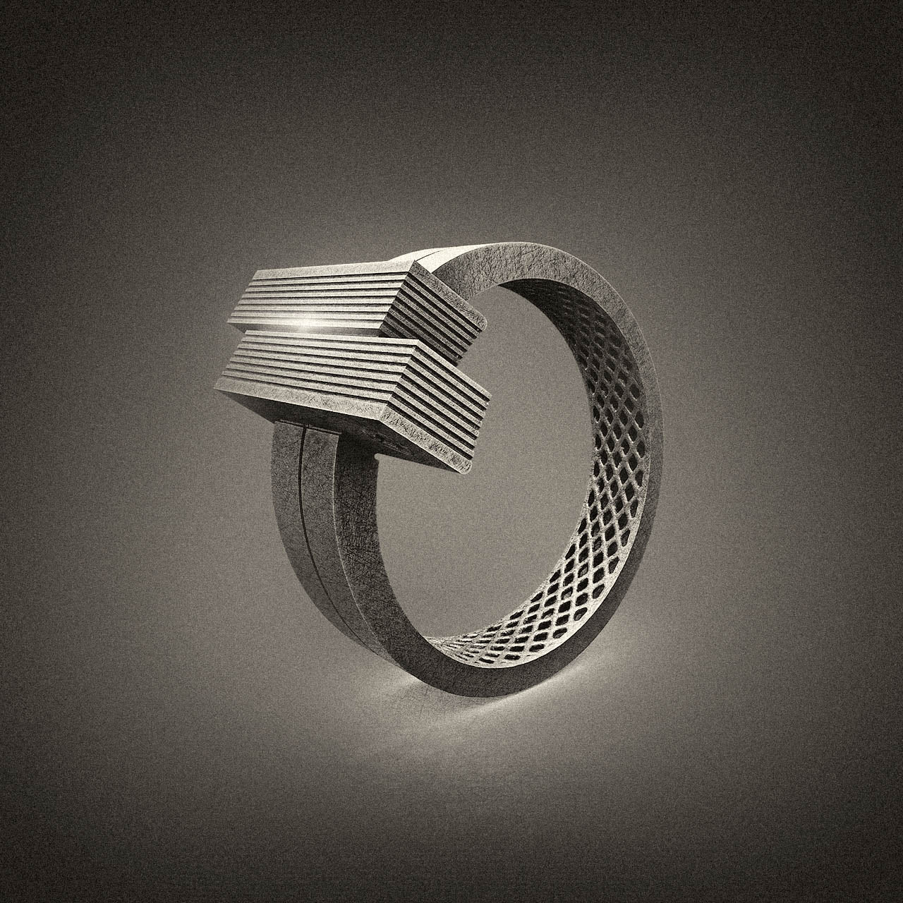 Futuristic Sci Fi Ring, Dune Vibes, Alternative Vision