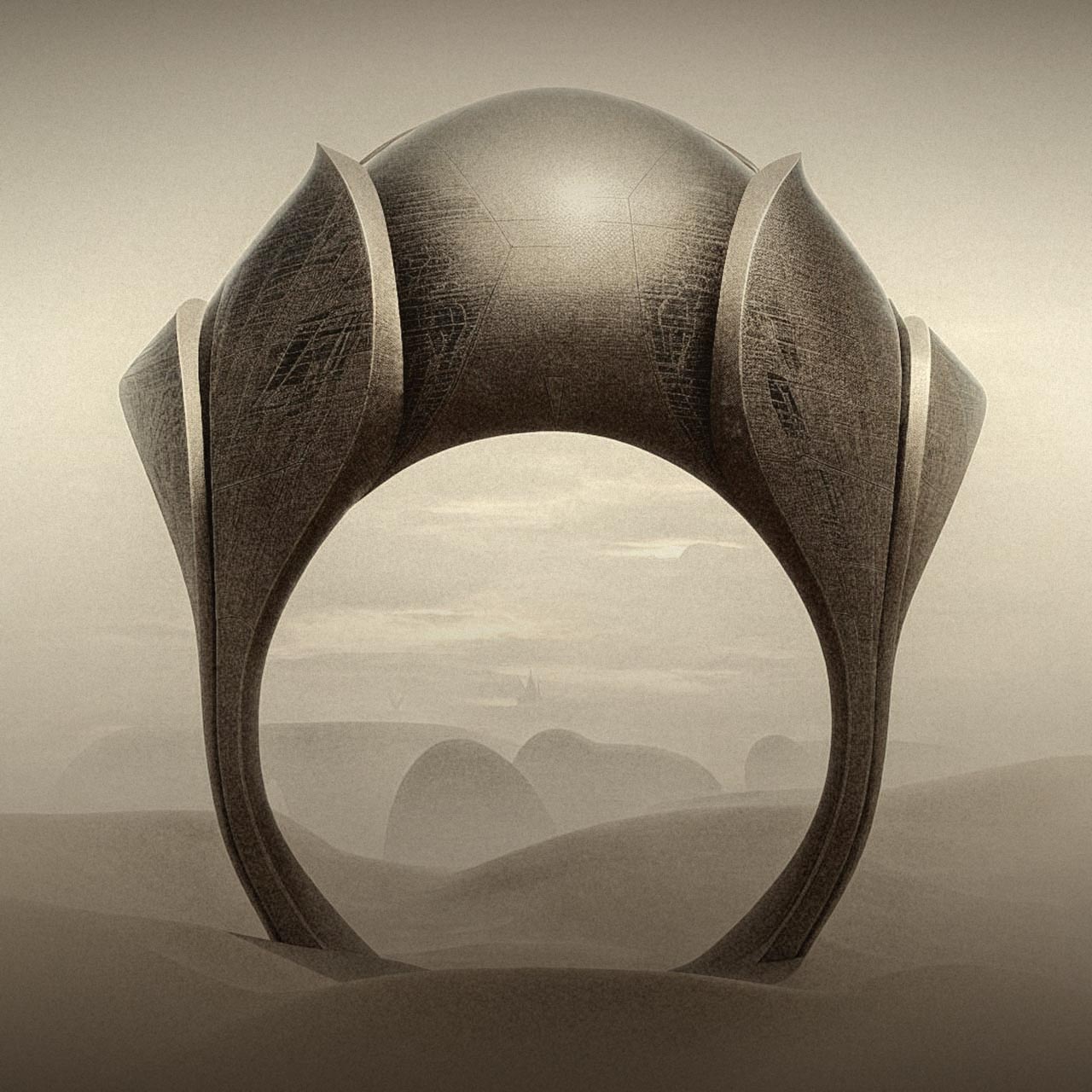 Authentic Futuristic Ring, Dune Vibes, Alternative Vision