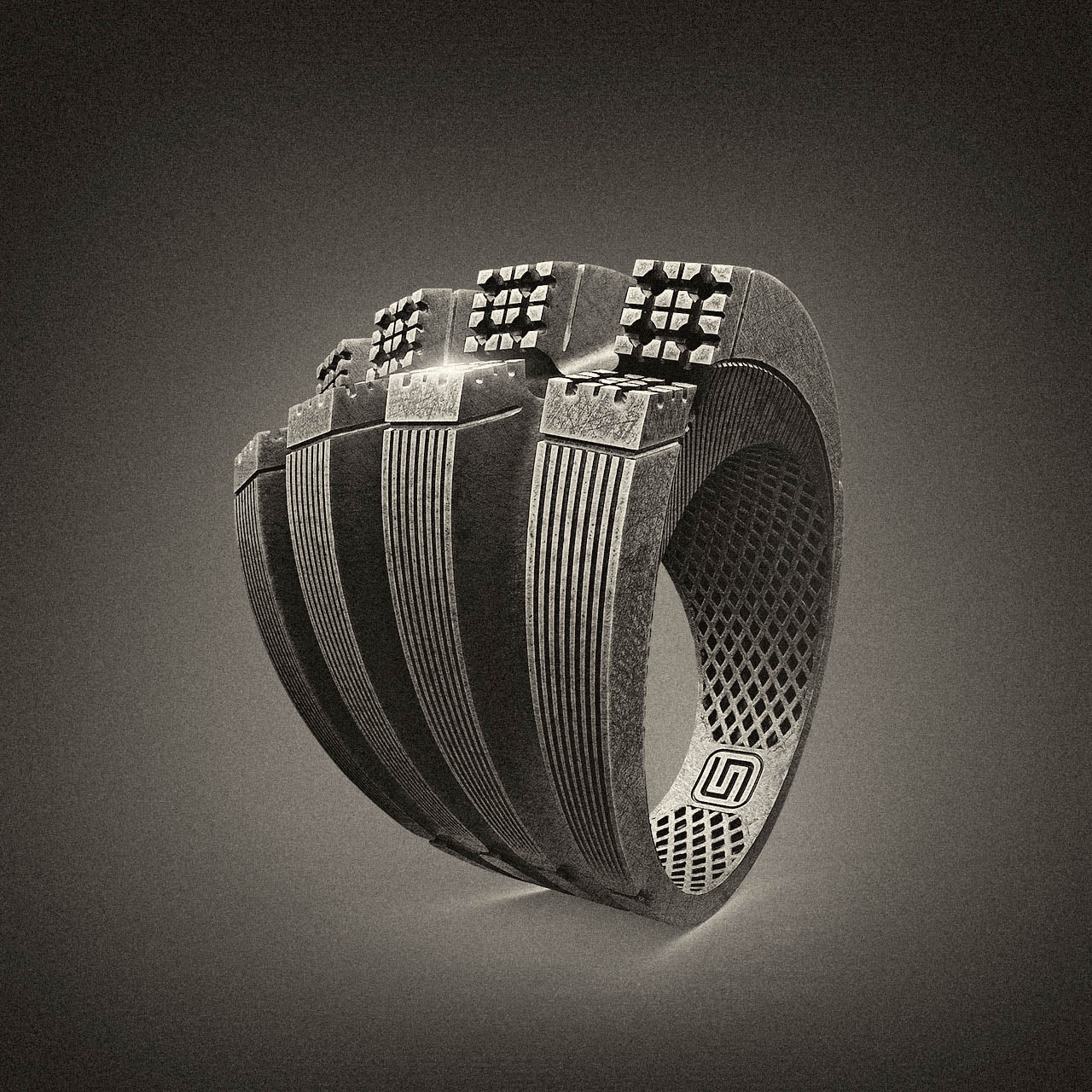 Futuristic Sci Fi Ring, Dune Vibes, Alternative Vision