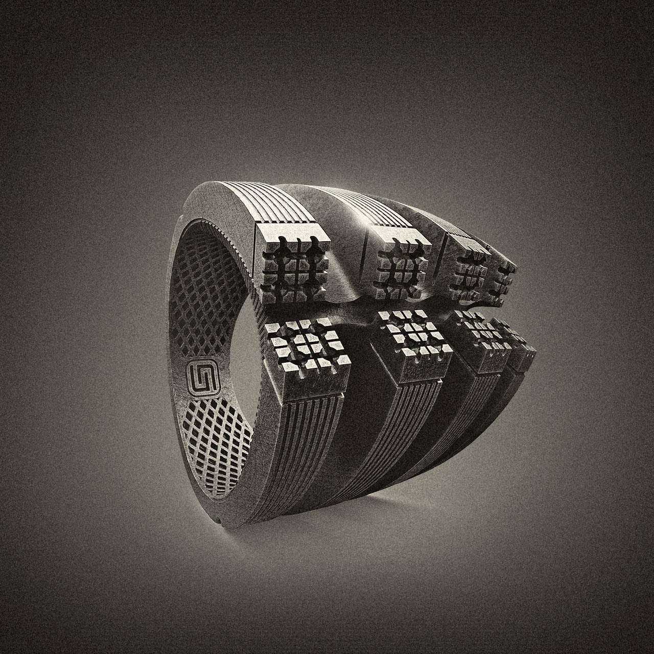 Futuristic Sci Fi Ring, Dune Vibes, Alternative Vision