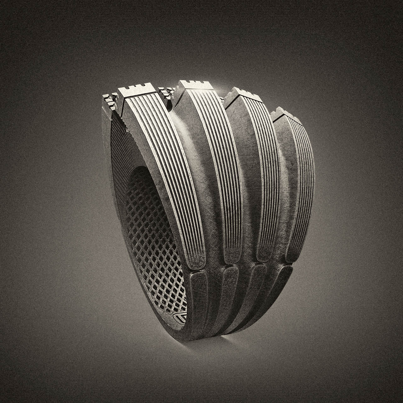 Futuristic Sci Fi Ring, Dune Vibes, Alternative Vision