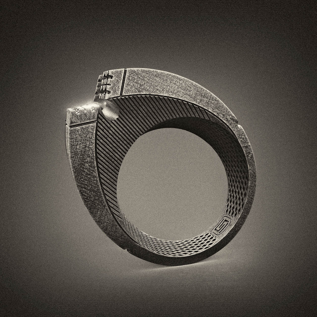 Futuristic Sci Fi Ring, Dune Vibes, Alternative Vision