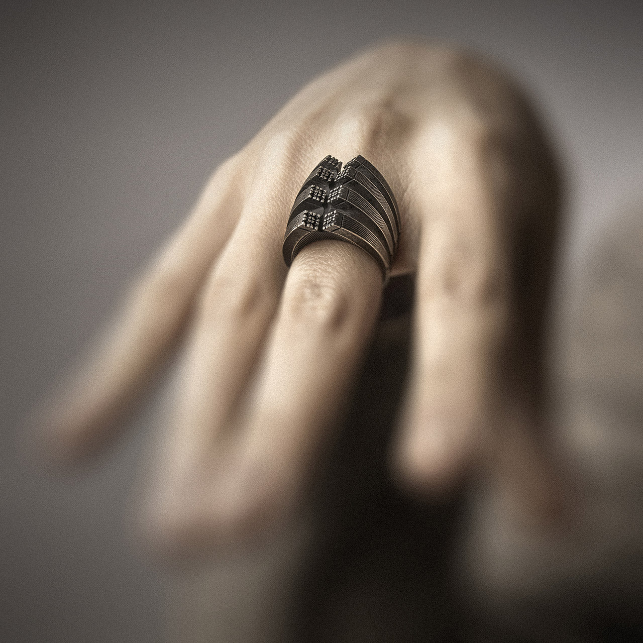 Futuristic Sci Fi Ring, Dune Vibes, Alternative Vision